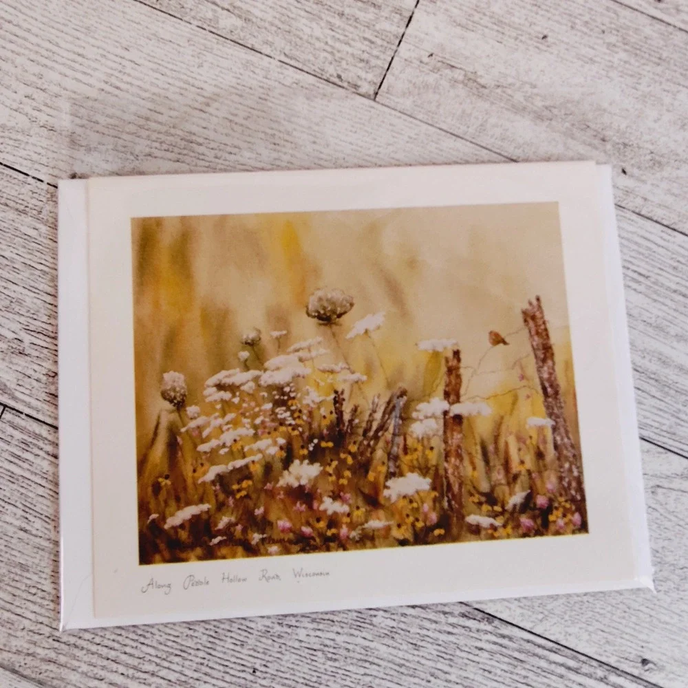 Vtg 1979 Autumn Floral Greeting Card Blank Sister M Presa Klein Wisconsin Note